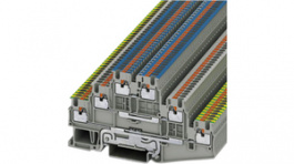 3213755, PT 1,5/S-PE/L/N terminal block, 0.14...1.5 mm2 400 vac/vdc 15 a grey, Phoenix Contact