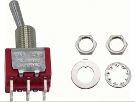 RND 210-00431, Miniature Toggle Switch, On-None-(On), Soldering Lugs, RND Components