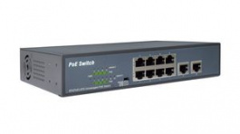 DN-95323-1, PoE Switch, Unmanaged, 100Mbps, 120W, RJ45 Ports 8, PoE Ports 8, DIGITUS