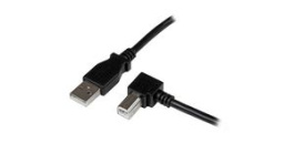 USBAB2MR, Straight to Right Angle USB Cable USB-A Plug - USB-B Plug 2m USB 2.0 Black, StarTech.com