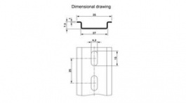 0807012, Top Hat Rail 35x7.5mm Steel 1m, Phoenix Contact
