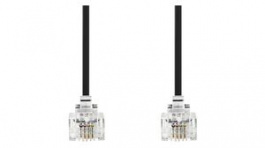 TCGP90200BK100, Phone Cable RJ11 Plug - RJ11 Plug 10m Black, Nedis (HQ)