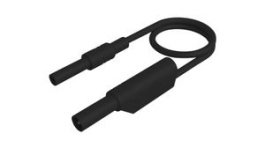 MAL S WS-B 100/2,5 BLACK, Test Lead, Plug, 4 mm - Socket, 4 mm, Black, Nickel-Plated Brass, 1m, Hirschmann