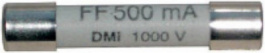 DMI-0,5A, High power fuse, 6.3 x 32 mm: 0.5 A Super Fast-Blow, Staubli (former Multi-Contact )