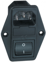 4304.6053, Разъем: питания AC; IEC 60320; C14 (E); гнездо; "папа"; 10А; 250ВAC, Schurter