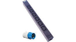 RND 465-00229, PDU 19'', 6 x C19, Black, Plug CEE16 (IEC), RND Connect