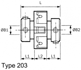 203.27.2828, Shaft coupling UNI-LAT 28 mm, Huco