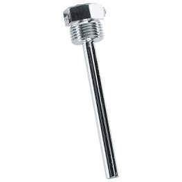 TH08-MS 100MM, Immersion sleeve made of brass, nickel-plated TH08-MS-100MM Nickel-plated brass, S+S Regeltechnik