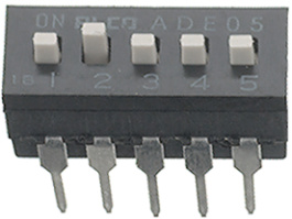 ADE0404, DIL switch THD 4P, TE Connectivity