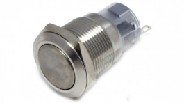 AV02-B02-M3-F (Flat), Push-button Switch, vandal-proof 25 mm 250 VAC 5 A 1 change-over (CO), Taiway