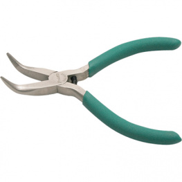 1PK-055S, Flat-nose pliers with angled jaws 130 mm, Proskit