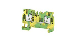 2674560000, Terminal Block, Push-In, 2 Poles, 800V, 24A, 0.5 ... 2.5mm², Green / Yellow, Weidmuller