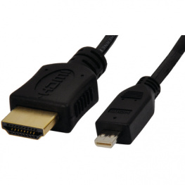 BB-656-1, HDMI - Micro HDMI cable ''slim'' m - m 1 m Black, Maxxtro