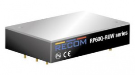 RP60Q-11015SRUW/N, Преобразователь: DC/DC; 60Вт; Uвх: 16?160В; Uвых: 15ВDC; Iвых: 4А, RECOM