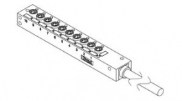 120247-0006, Sensor Distributor 10x M8, Socket, 3-Pole, A-Coded 6A Number of Ports 10, Molex