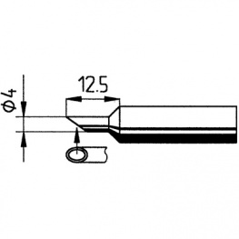 832 PW/SB, Soldering tip Chamfer, sloped, Ersa