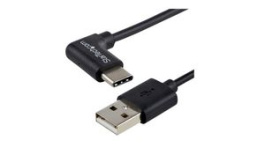 USB2AC1MR, Right Angle USB Cable USB-A Plug - USB-C Plug 1m USB 2.0 Black, StarTech