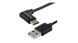 USB2AC1MR, Right Angle USB Cable USB-A Plug - USB-C Plug 1m USB 2.0 Black, StarTech.com