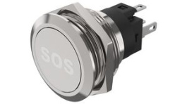 82-6151.1A54.B015, Illuminated Pushbutton 1CO, IP65/IP67, LED, White, Momentary Function, EAO