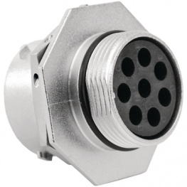 RT0718-8PNH, Jam nut receptacle 8P, Amphenol