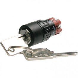 51-136.025D2F, Key switch diam. 25 mm Latching function 2 NO+2 NC, EAO