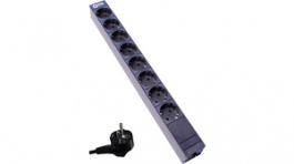 RND 465-00209, PDU 19^, 8 x Type F, Black, Plug Type F, RND Connect