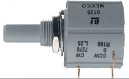 7276R20KL.25, Wirewound Potentiometer, 20 kOhm, Soldering lugs, BI Technologies