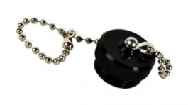 130201-1109, Closure Cap, Die-Cast Zinc, Black, Molex