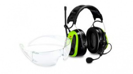 MRX21AWS6 & 29 SF201AS, PELTOR WS ALERT XPI Headset + SecureFit Safety Glasses 30 dB Black / Green, Peltor