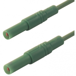 MLS GG 25/2.5 GRUN / GREEN, Safety test lead diam. 4 mm green 25 cm CAT III, SKS Kontakttechnik