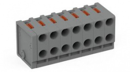 252-307, 252 Horizontal Female PCB Terminal, THT, 2 Rows, 7 Contacts, 3.5mm Pitch, Wago