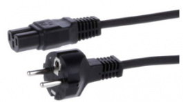 VIIG-H05RRF3G1,00-C15M/2,50m SW9005, Power Cord, 3-pole Type F (CEE 7/4) IEC-320-C15 2.5 m, Feller Aut