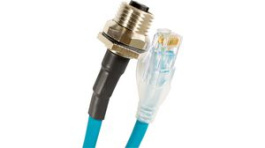 QR04AC117 TL359, Sensor Cable RJ45 Plug M12 Socket 10 m 1.6 A 30 VAC/42 VDC, Alpha Wire