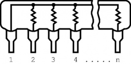 L101S471LF, Резисторная сборка, SIL 470 Ω ± 2 %, BI Technologies