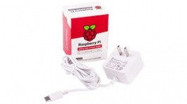 KSA-15E-051300-HX, US, WHITE, Raspberry Pi - Charger, 5V, 3A, USB Type-C, US Plug, White, Raspberry