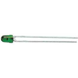 HLMP-1503-D0002, LED; 3мм; зеленый; 4,2мкд; 60°; Поверхность: выпуклая, Broadcom (Avago)