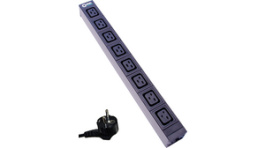RND 465-00231, PDU 19'', 8 x C19, Black, Plug Type F, RND Connect