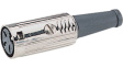 600-0400 Female cable connector nickel-plated 4P