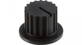 AT3009A, Rotary Knob with Flange Black \x1a5.9mm, NKK Switches (NIKKAI, Nihon)