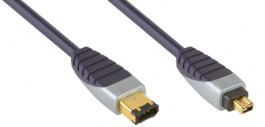 SCL6205, FireWire cable, 6p-4p, m-m 5 m Black, Bandridge