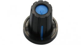 RND 210-00310, Push-on Knob, black, 6.0 mm D Shaft, RND Components