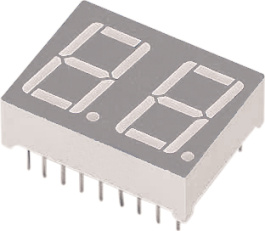 ELD512SYGWA/S530-E2, 7-segment LED-display yellow-green 14.22 mm THT, Everlight