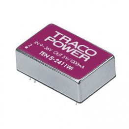 TEN 5-4810WI, Преобразователь: DC/DC; 5Вт; Uвх:18?75В; 3,3ВDC; Iвых:1,2А; DIP24, Traco Power