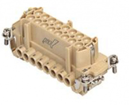 JCNEF 16, JCNE - JNE, 16 poles + earth, female insert, with female contacts, tinned, ILME