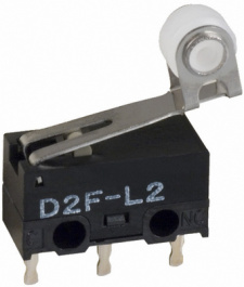 D2F-L2, Micro switch 3 AAC 2 ADC Roller lever Snap-action switch 1 change-over (CO), Omron