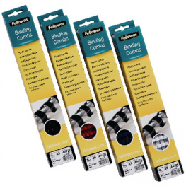 5345805, Plastic binding combs, roundwhite100 units, Fellowes