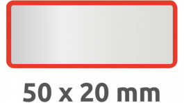 6915, Inventory Labels, 10 sheets/50 labels, 50 x 20 mm, Silver / Red, Zweckform