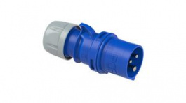 023-6V, CEE Plug SHARK 3P 6mm² 32A IP44 230V Blue/White, PC Electric