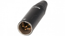 RT5MC-B, XLR, Cable plug, 5 Poles TINY Soldering Connection Black, Rean