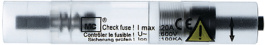 PF/S4-BS-10X38-S BLACK, Fuse adapter Jack/Plug black, Staubli (former Multi-Contact )